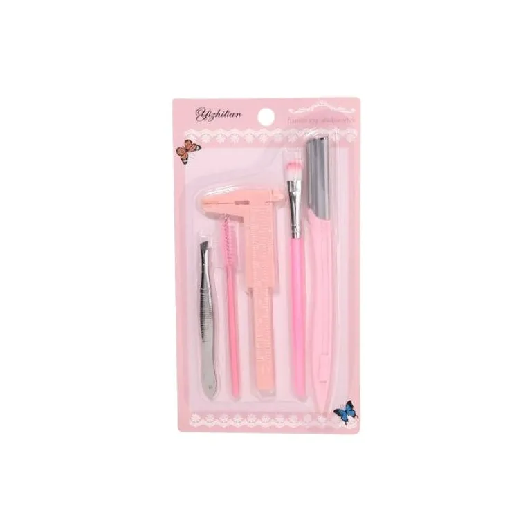 YIZHILIAN Eyebrow Shaping & Pencil Make up Tools Portable Five Piece Set-0
