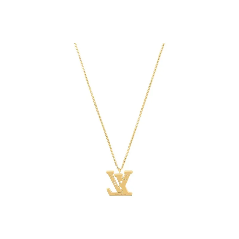 LOUIS VUITTON Metal Necklaces Unisex Gold-2