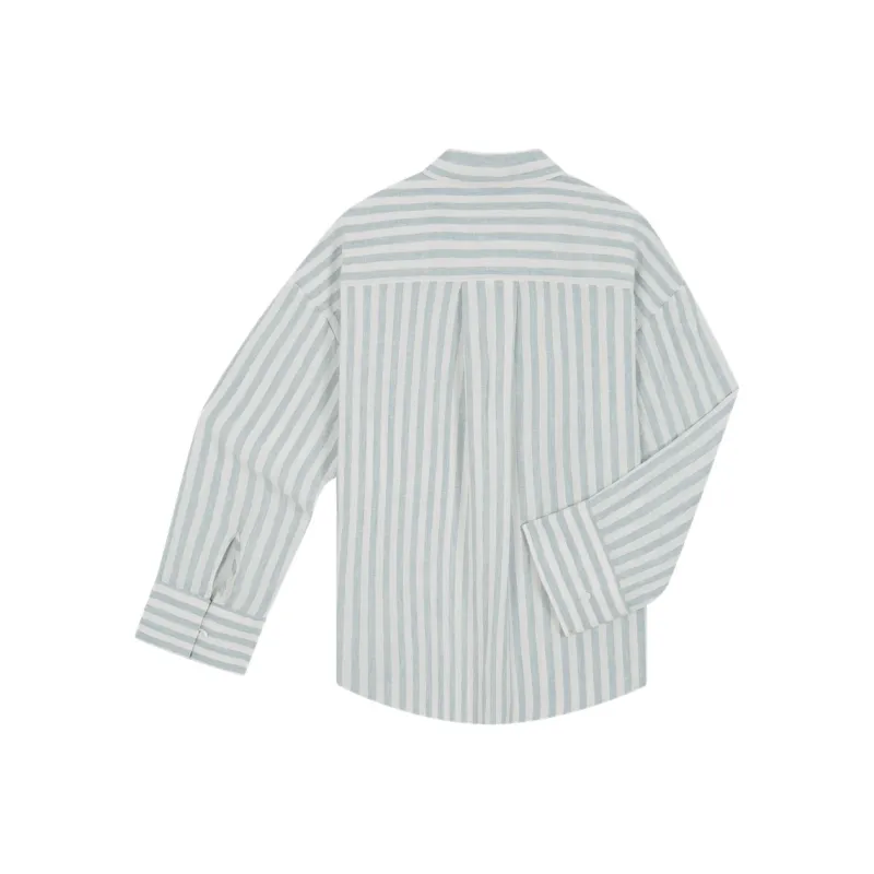 Tommy Hilfiger Shirts Women's Gray Blue White Stripes 0K5-1