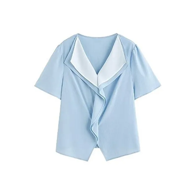 HDFULERN Shirts Women's Blue-0
