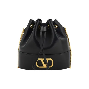 Valentino GARAVANI Calfskin Shoulder Bag Mini Unisex Black