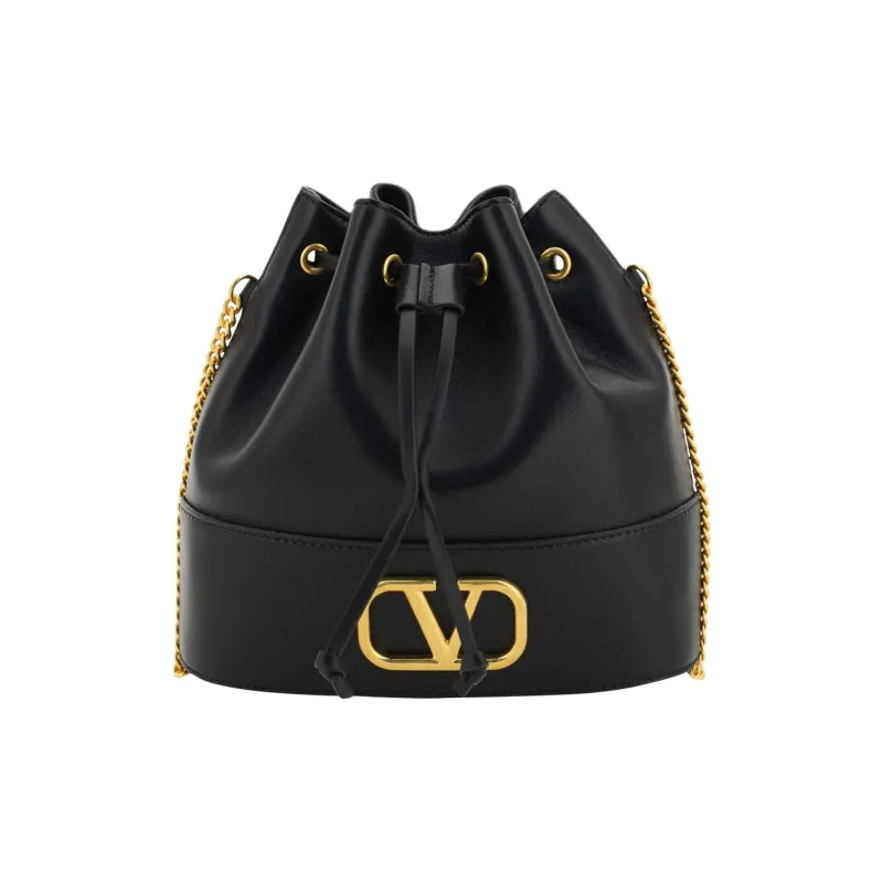Valentino GARAVANI Calfskin Shoulder Bag Mini Unisex Black-0