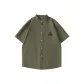 [Twill Stand Collar]Army Green (Hb Geometric Embroidered Chest Logo)