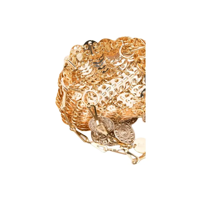 Paco Rabanne Brass Crossbody Bag, Shoulder Bag Women's Gold-3
