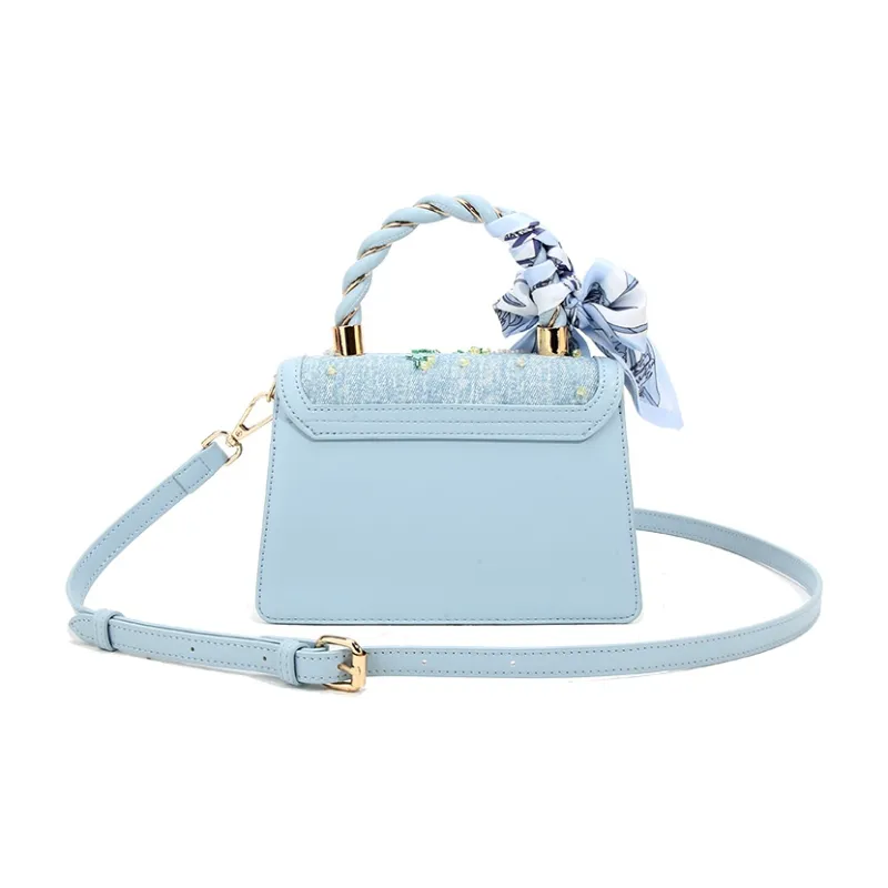 Carit&Koty PU One Shoulder Handbag Women's Denim Blue-2