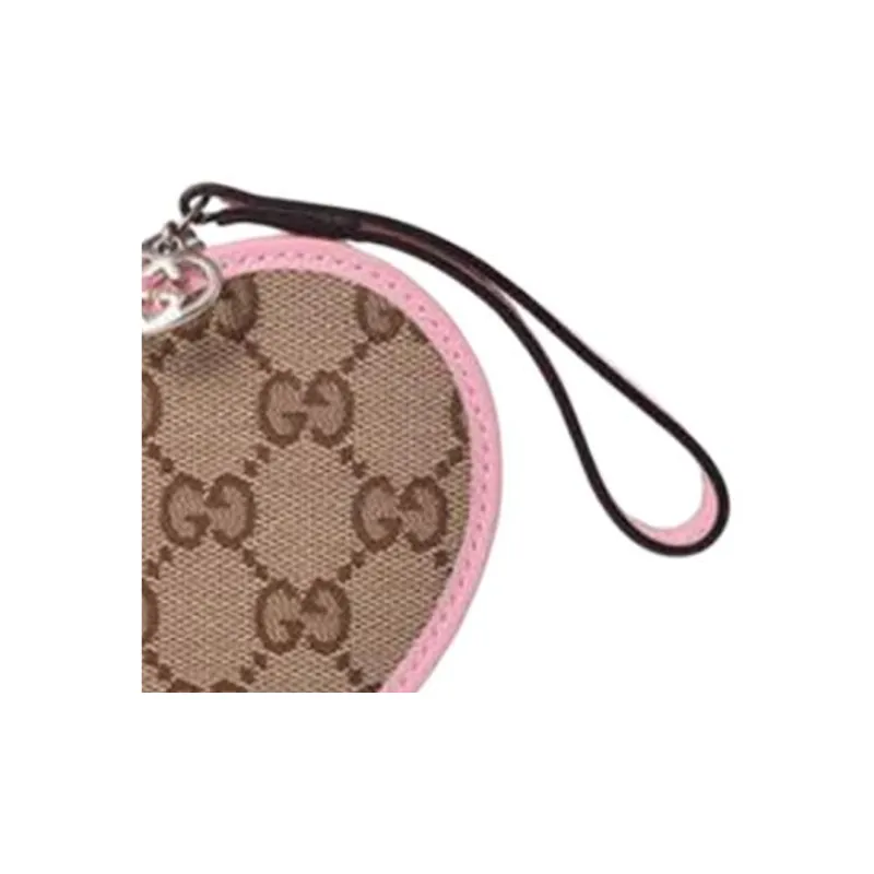 GUCCI Cow Leather Coin Purse Regular Kids' Ebony/Pink-3