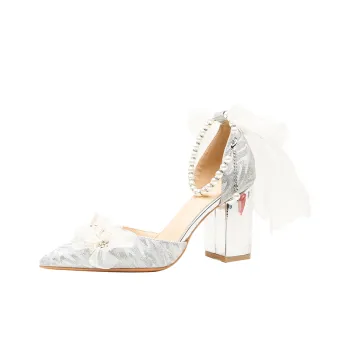 GOSO High Heels Women's Silver/Champagne Gold