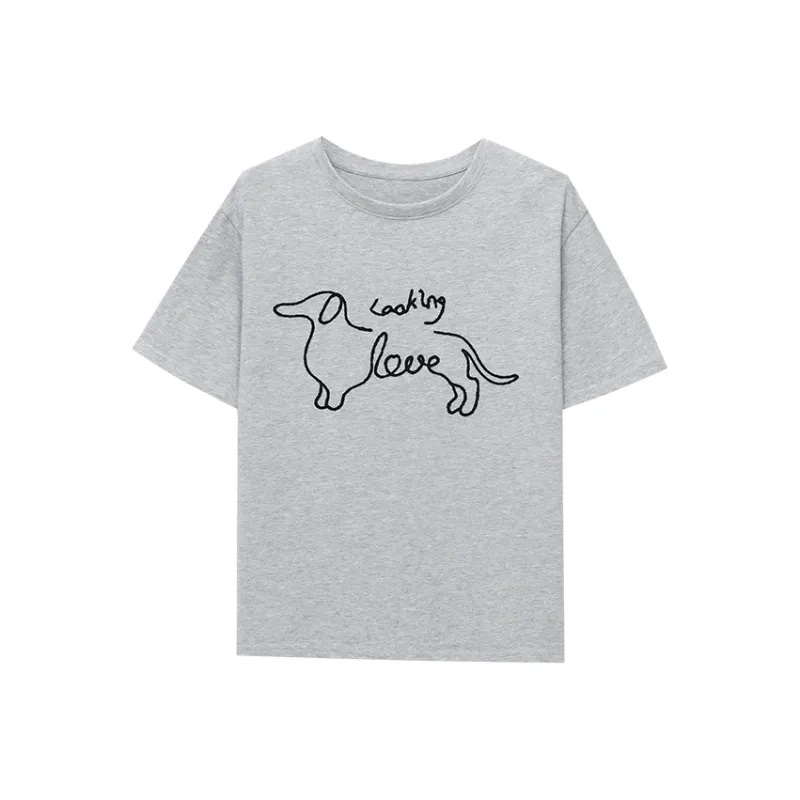 CHARM PICK T Shirts Women's Gray-0
