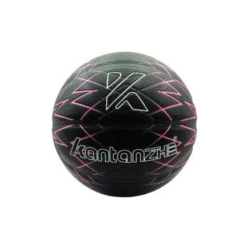 KANTANZHE PU Basketball Black Red Size 7 Training Competition Unisex