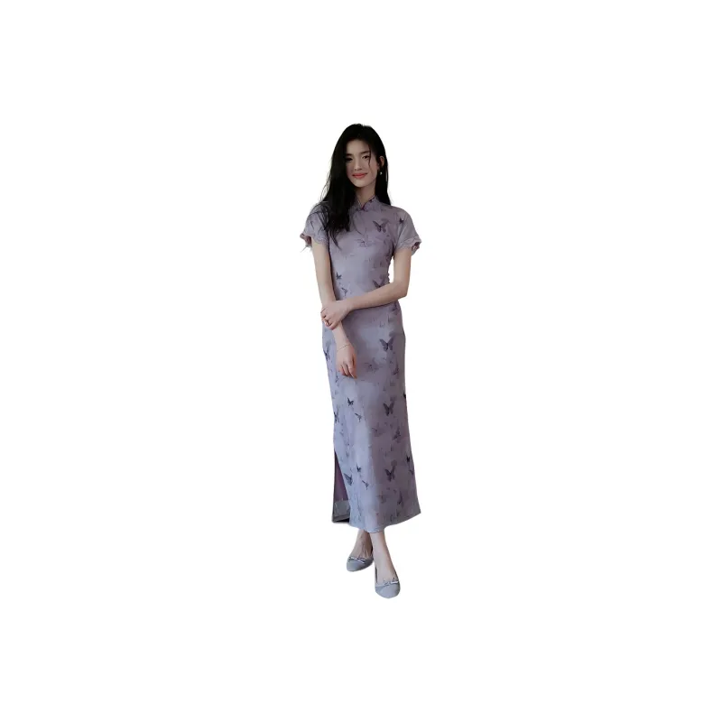 MDEHT Cheongsams Women's Purple-0