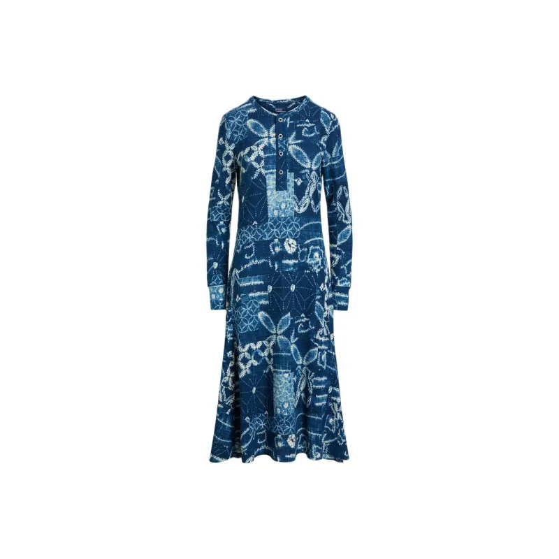 Polo Ralph Lauren Long Sleeved Dress Women's Indigo-0