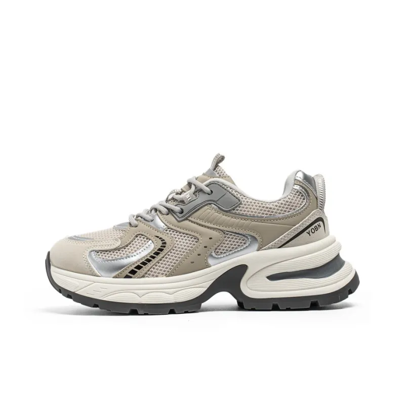 OUGLEMEN Slip Resistant And Abrasion Resistant Coverage Low Top Chunky Sneakers Men's Box-5