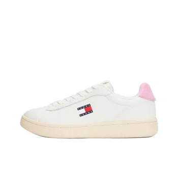 Tommy Hilfiger Trainers Low Top Skateboard Shoes Women's White Pink