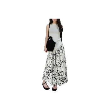 Wbwq Casual Pants Women's White Base Floral