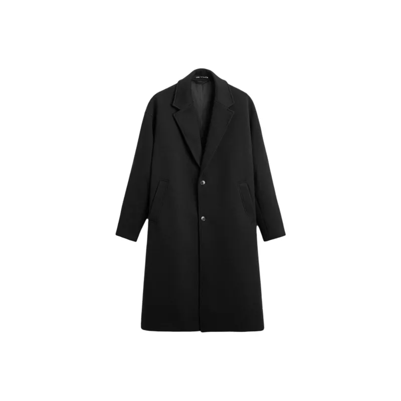 ZARA Coats Men Black-0