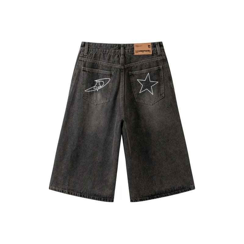 NewJnxs Denim Shorts Unisex Black-1