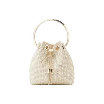 Jimmy Choo Mesh Design Handbag Women's Light Gold