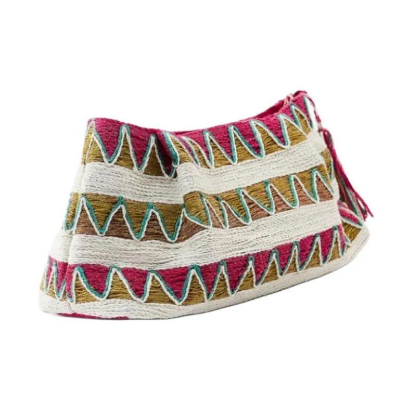 ZARA Cotton Clutch Women's Multicolor-1