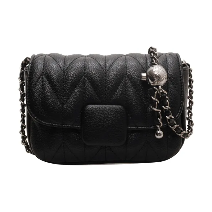 MARKANGARO PU Small Square Bag Shoulder Bag, Crossbody Bag Regular Women's Ecru/Black/Coffee-0