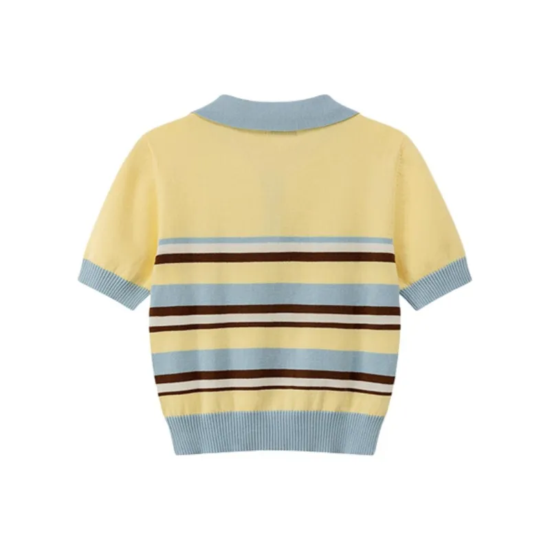 CHUU Knitwear Women's Yellow Stripes-1