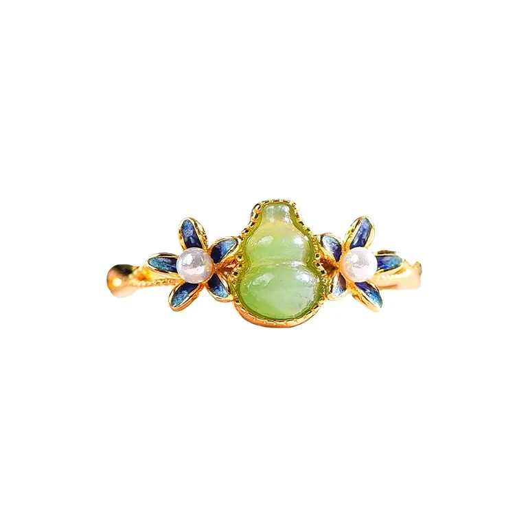 Jade Ink Love Hetian Jade Rings White Jade Women's-4
