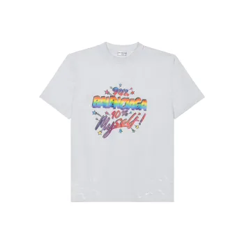 Balenciaga Women's 90/10 Large Fit Vintage T Shirt White