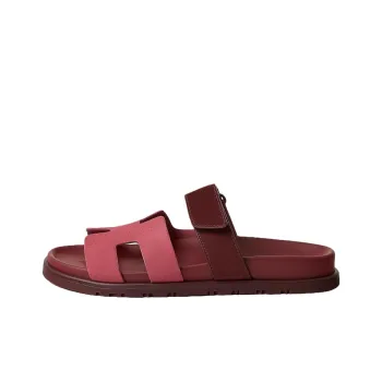 HERMES Chypre Slip Resistant Slide Slippers Women's Rose Red