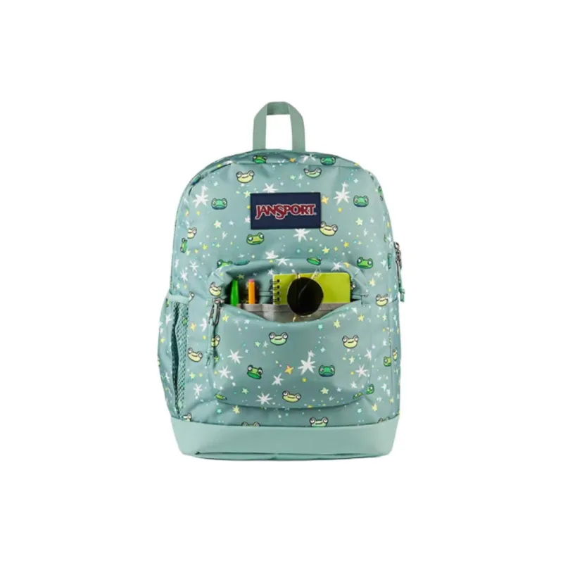 JanSport Fabric Backpack Medium Size Unisex Green-1