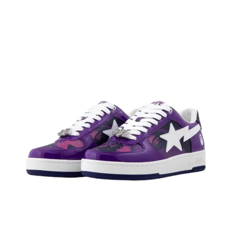 JJ Lin JJ20 World Tour 2022 x A BATHING APE Low Top Skateboard Shoes Women's Purple-1