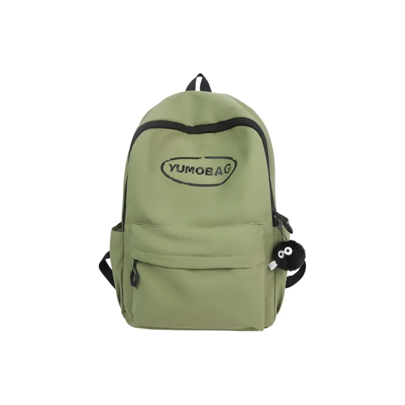 WICKBUEN Nylon Backpack Unisex White/Black/Orange/Green-16