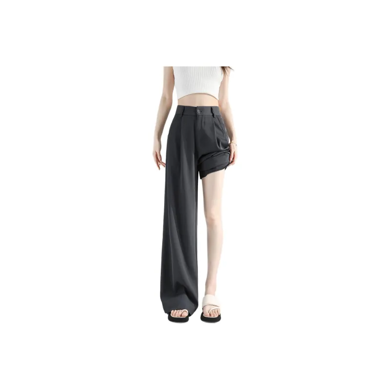 Tonlion Suit Trousers Women's Dark Gray-1