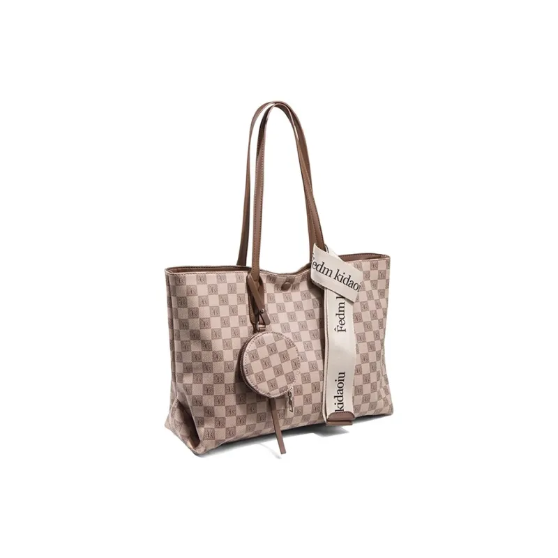 CLEVER& KETCH PU Shoulder Bag Tote Women's Khaki-1
