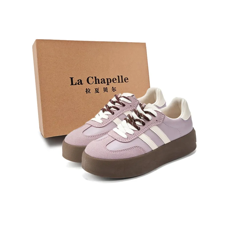 La Chapelle Low Top Skateboard Shoes Women's Purple-1