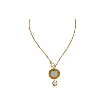 CHANEL 1990 2000s Mirror pendant Necklace