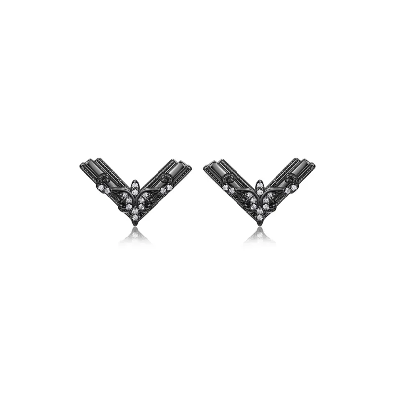 CIGA LONG 925 Sterling Silver Stud Earrings Unisex-6