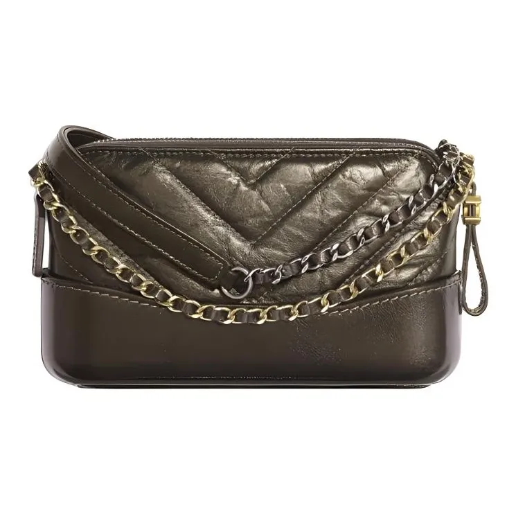 CHANEL Gabrielle Calfskin Crossbody Bag Extra Mini Women's Dark Gold/Silver-1