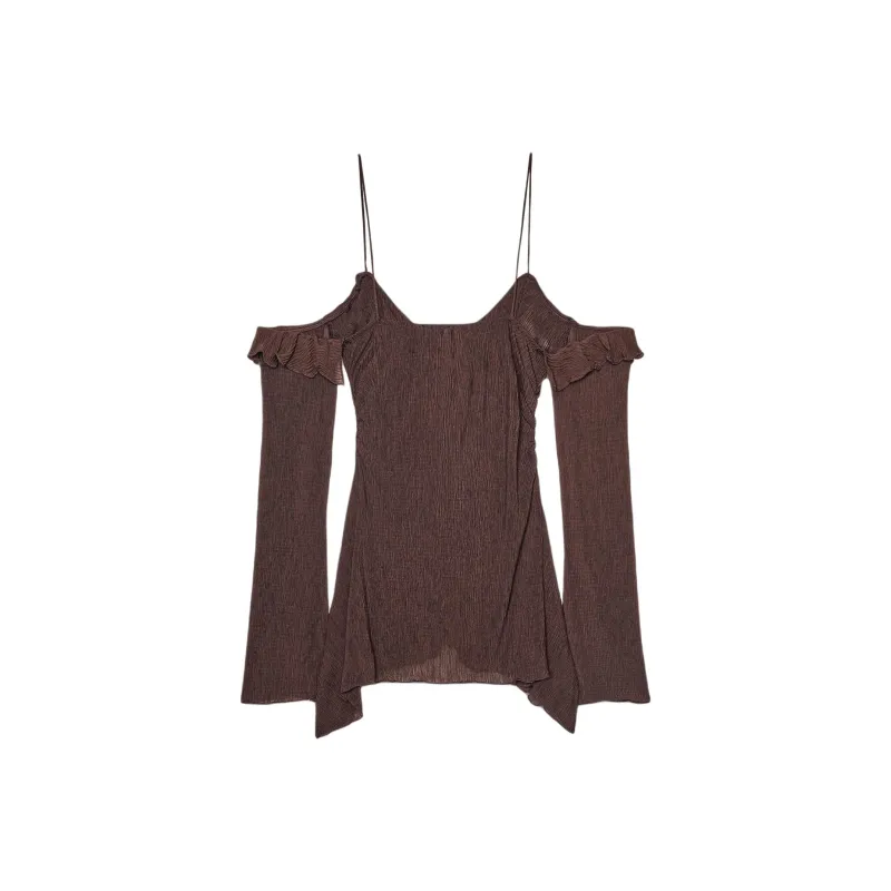ZARA T Shirts Women's Brown-1