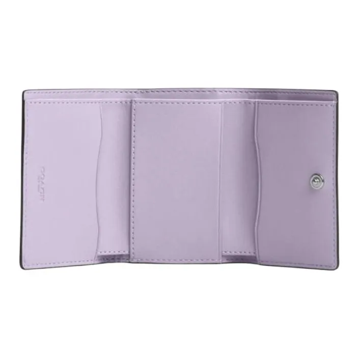 COACH Micro Calfskin Wallet Mini Women's Light Purple-1