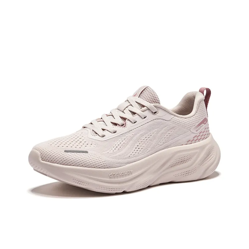Erke Cushioning, Breathable, And Resilient Design Low Top Casual Running Shoes Women's Beige Pink-2