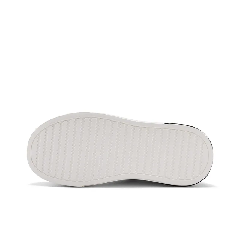 NAVIGARE Anti Slip Wear Resistant Low Top Skateboard Shoes Men's White-5