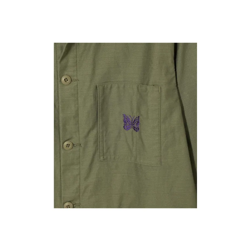 Needles SS25 Jacket Unisex Olive-2