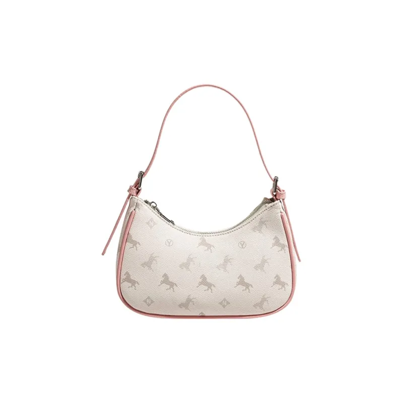 JANE KLAIN Synthetic Leather Shoulder Bag Regular Women's Lake Blue/Peach Pink/Mocha-2
