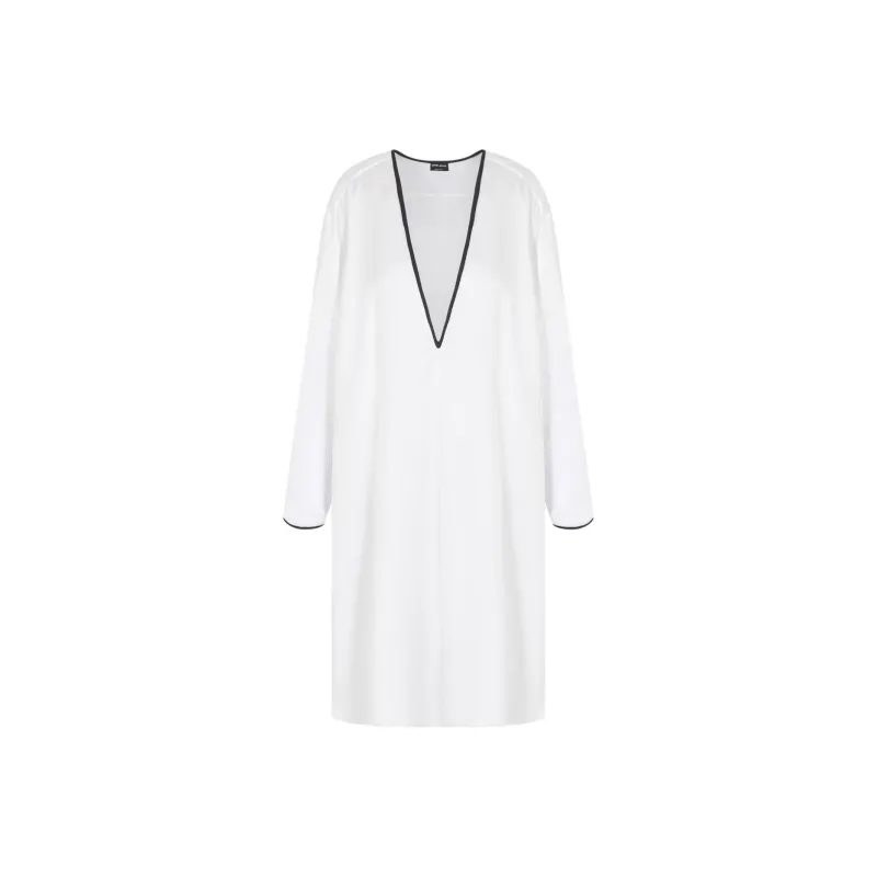 GIORGIO ARMANI Silk Satin Long Shirt-0