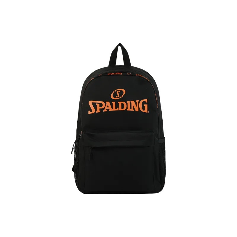 SPALDING Polyester Backpack Unisex Black Orange-0