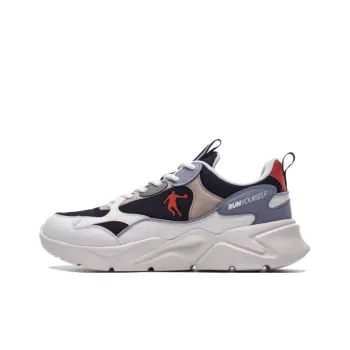 QIAODAN Slip Resistant And Breathable Low Top Casual Running Shoes Men's Black Blue