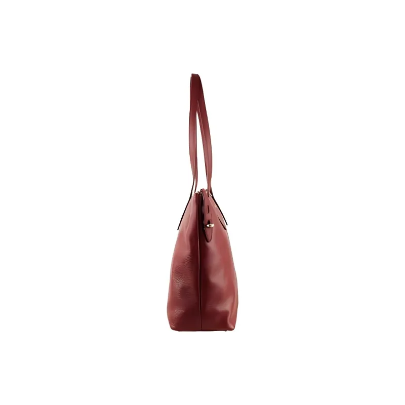 Furla Leather Tote Bag Shopping Bag Handbag Regular Women's Red-2