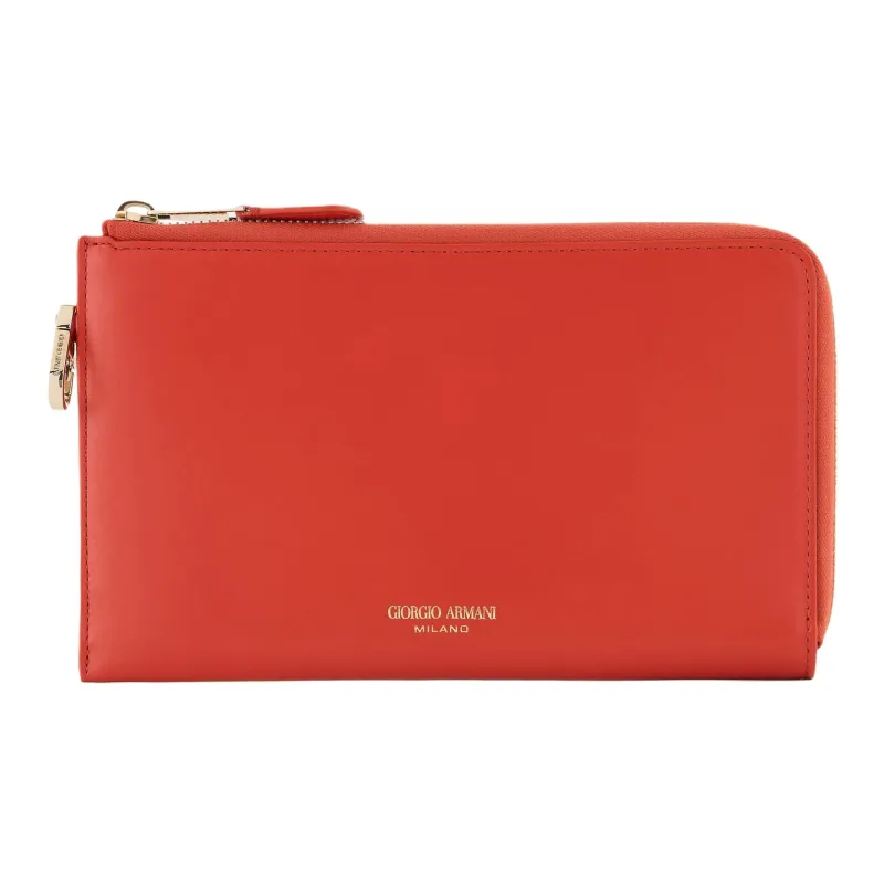 AMANI Cow Leather Wallet Women's Orange-0