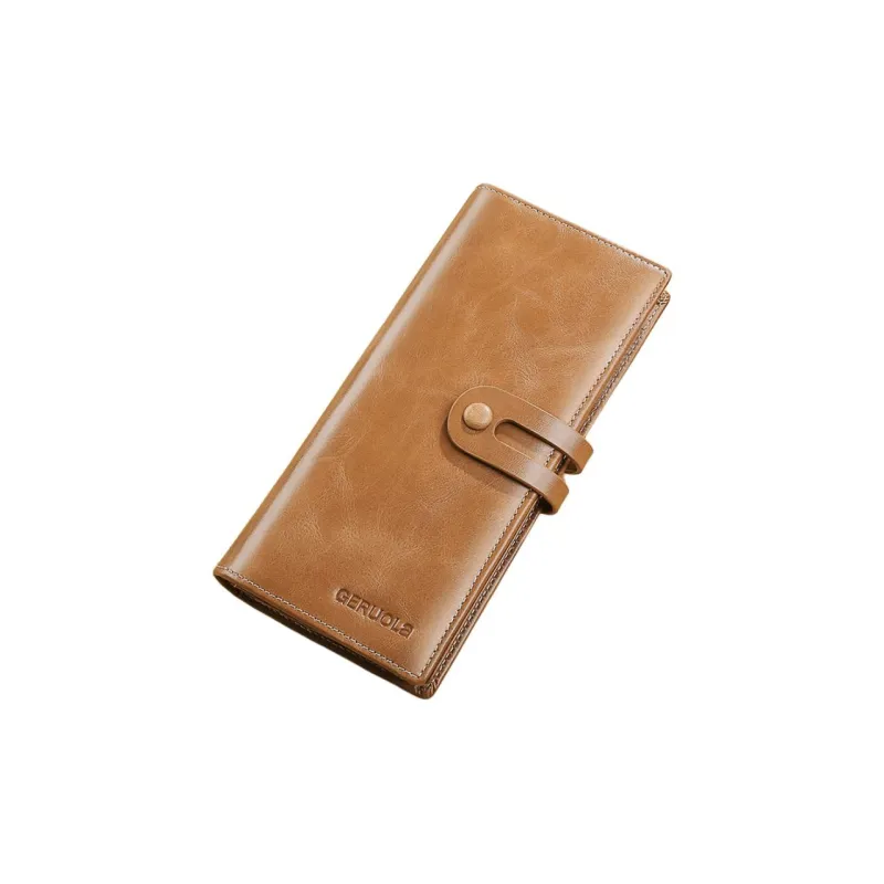 Gorora Cow Leather Long Wallets Men's Multicolor-1