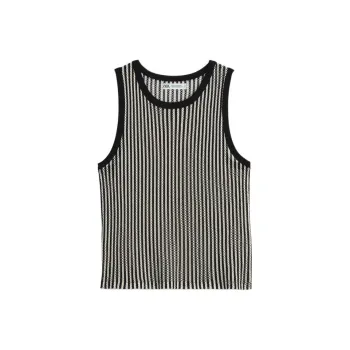 ZARA Tank Tops Men White/Black