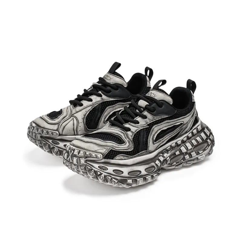 ROBINHOOD Cushioning, Slip Resistant, Abrasion Resistant, Coverage, Support Low Top Chunky Sneakers Men's-7